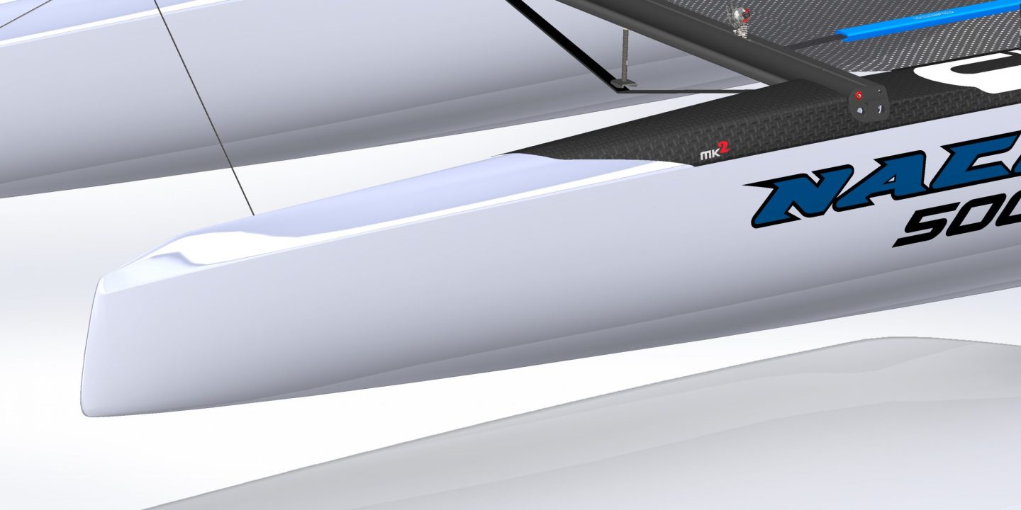 Nacra 500 Mk2 hull design